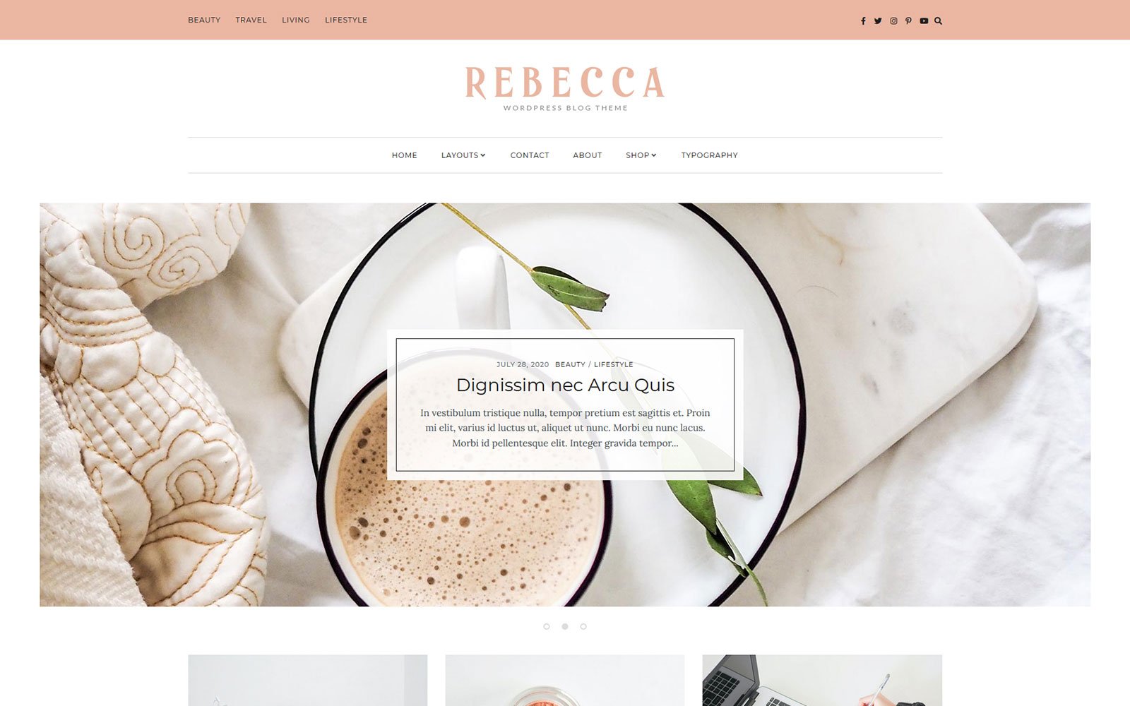 Rebecca - Blog and Shop WordPress Theme