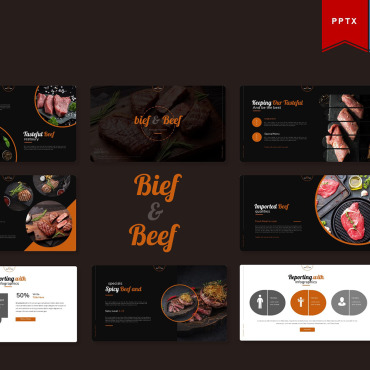 Beef Food PowerPoint Templates 111579