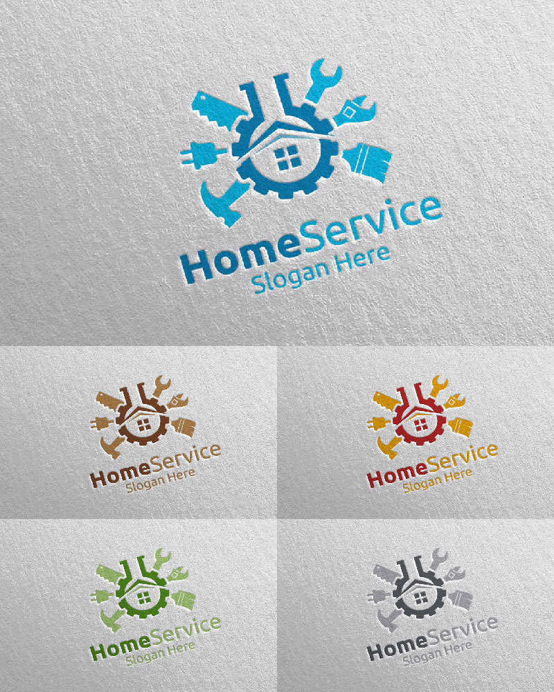 Lab Real Estate and Fix Home Repair Services 40 Logo Template