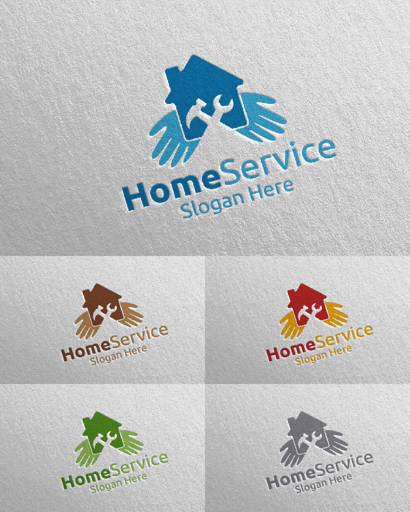 Real Estate and Fix Home Repair Services 38 Logo Template