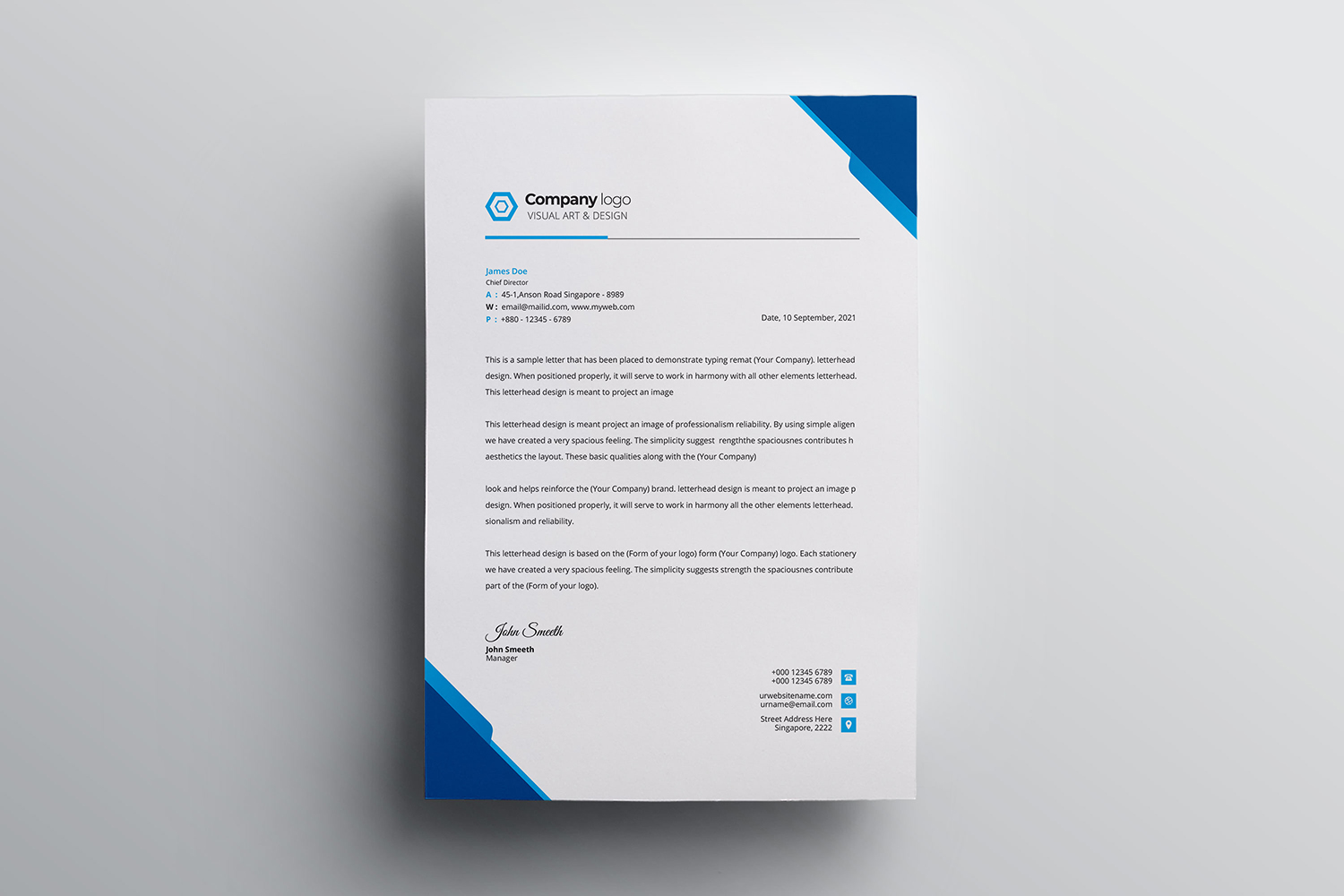 Letterhead - Corporate Identity Template