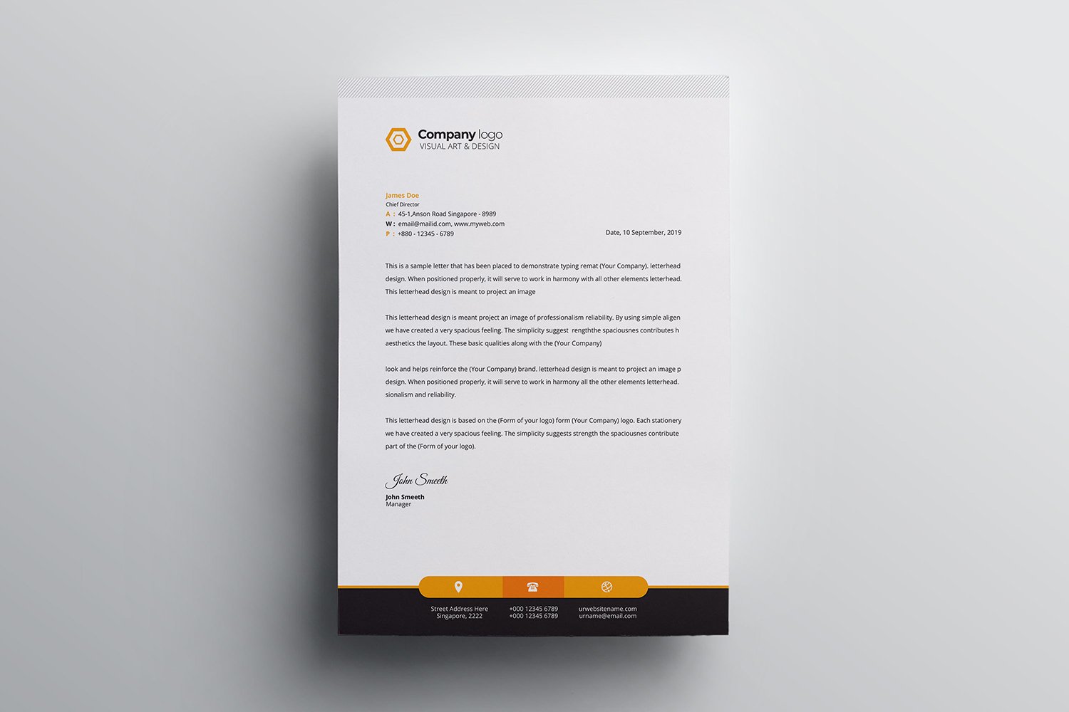 Letterhead - Corporate Identity Template