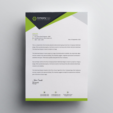 Corporate Letterhead Corporate Identity 111659