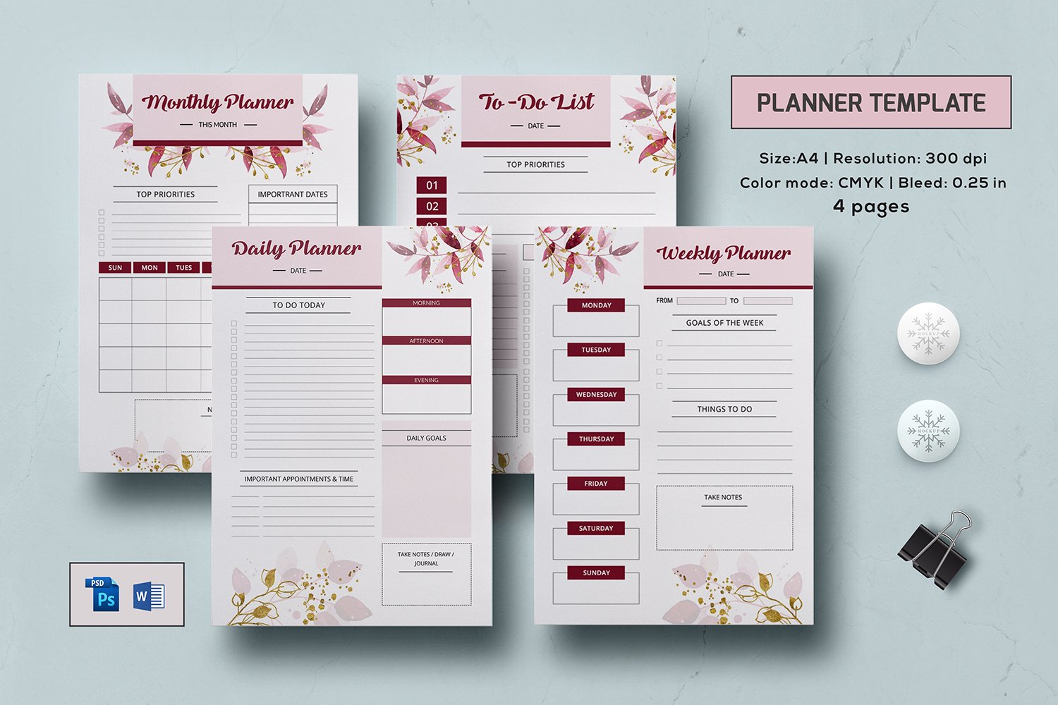 Printable Insert Planner