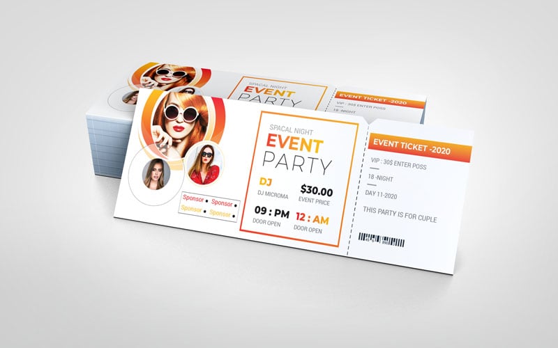 Event Ticket Vol_ 27 - Corporate Identity Template