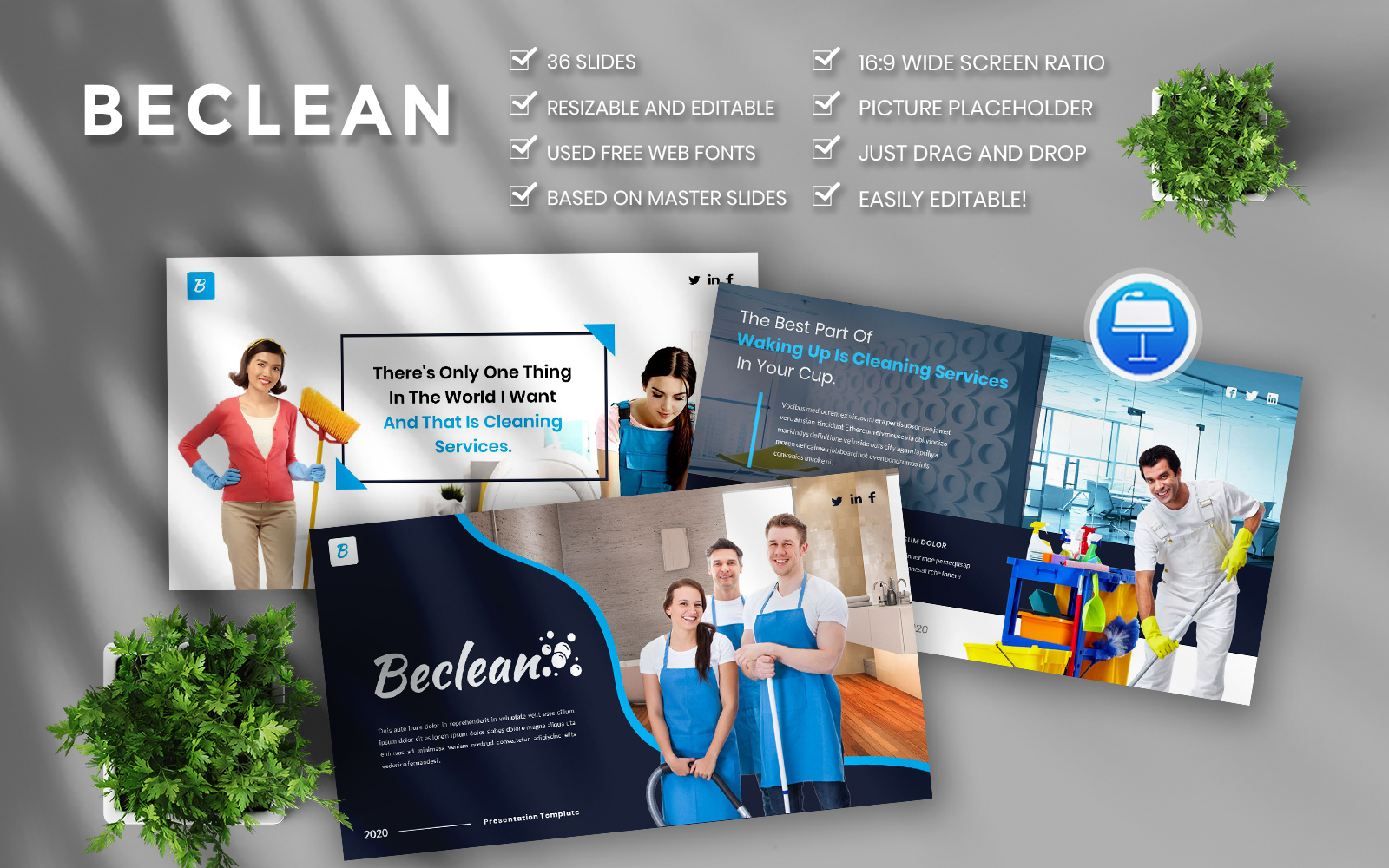 Beclean - Cleaning Services Business - Keynote template