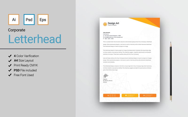 Letterhead Vol04 - Corporate Identity Template