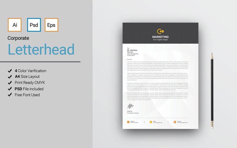 Letterhead Vol09 - Corporate Identity Template