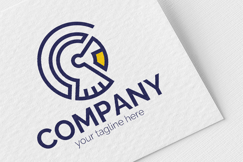 Knight and Lock Logo Template