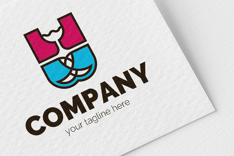Wine and Fish Logo Template