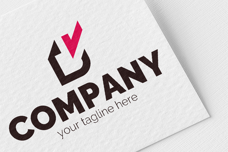 Letter V + Paper Logo Template