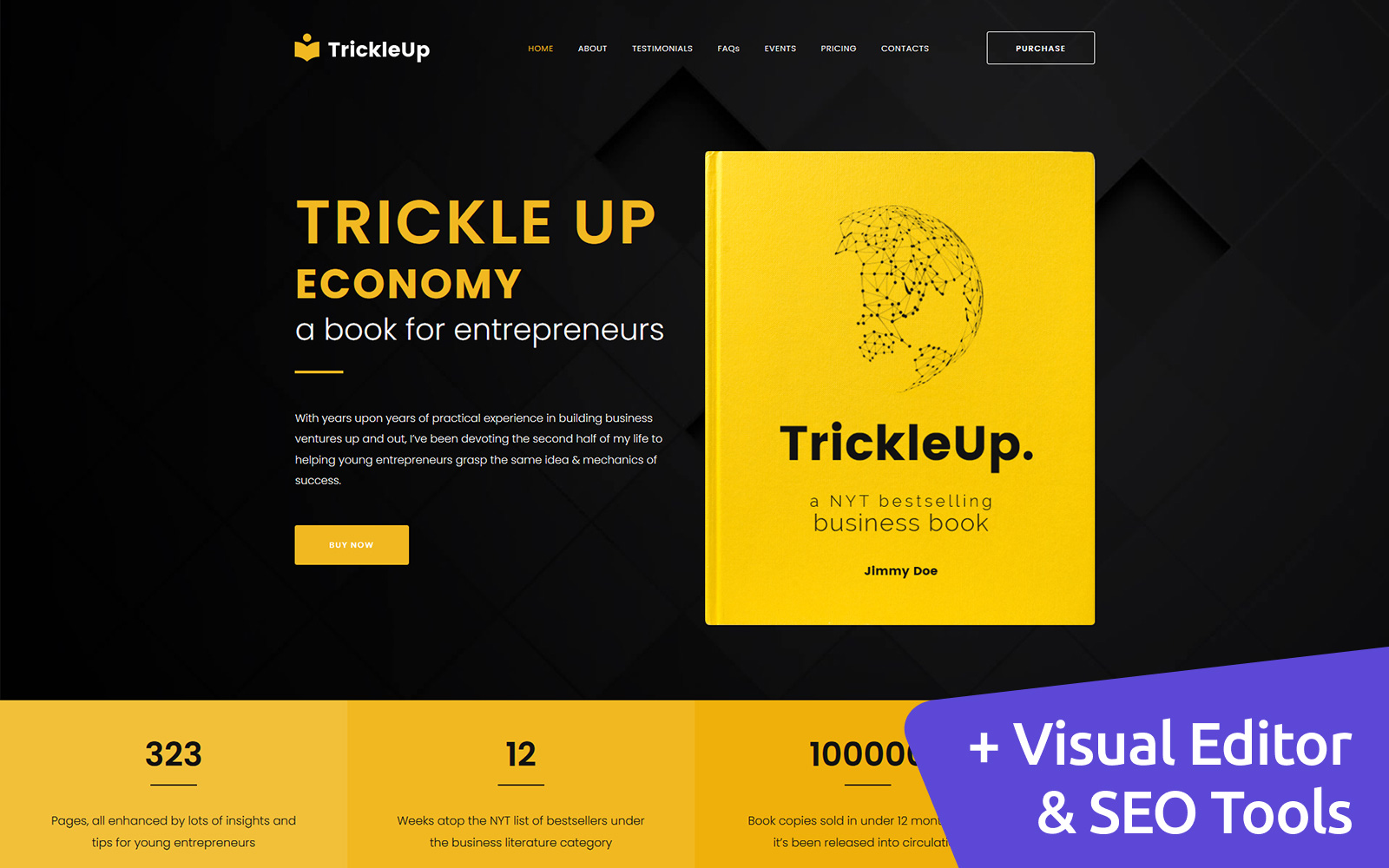 TrickleUp - E-book Moto CMS 3 Template