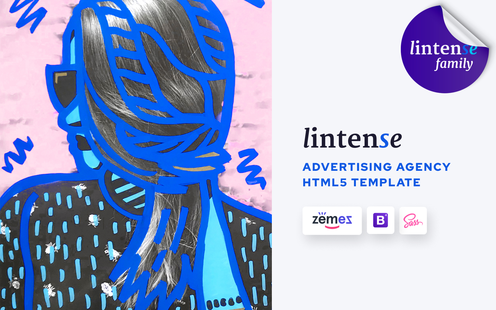 Lintense Advertising Agency - Creative HTML Landing Page Template