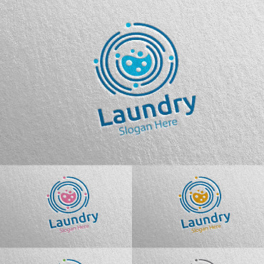 Hangers Washing Logo Templates 112030