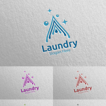 Hangers Washing Logo Templates 112033