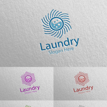 Hangers Washing Logo Templates 112035