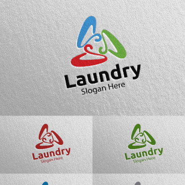 Hangers Washing Logo Templates 112039