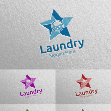 Hangers Washing Logo Templates 112042