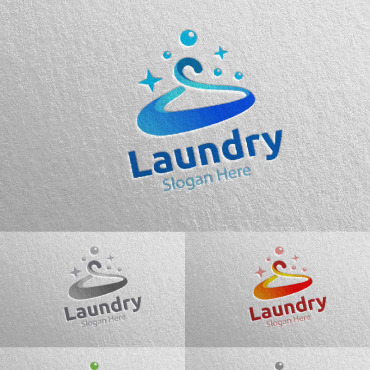 Hangers Washing Logo Templates 112049