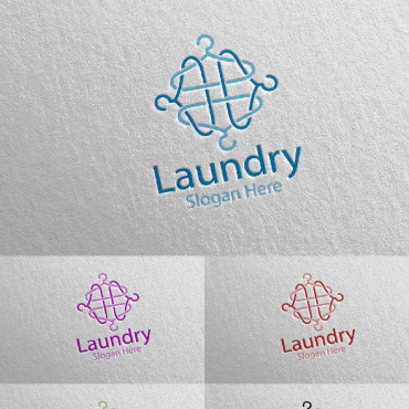 Hangers Washing Logo Templates 112066