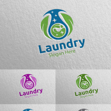 Hangers Washing Logo Templates 112079