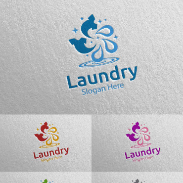 Hangers Washing Logo Templates 112082