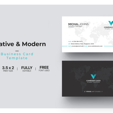 Card Template Corporate Identity 112129