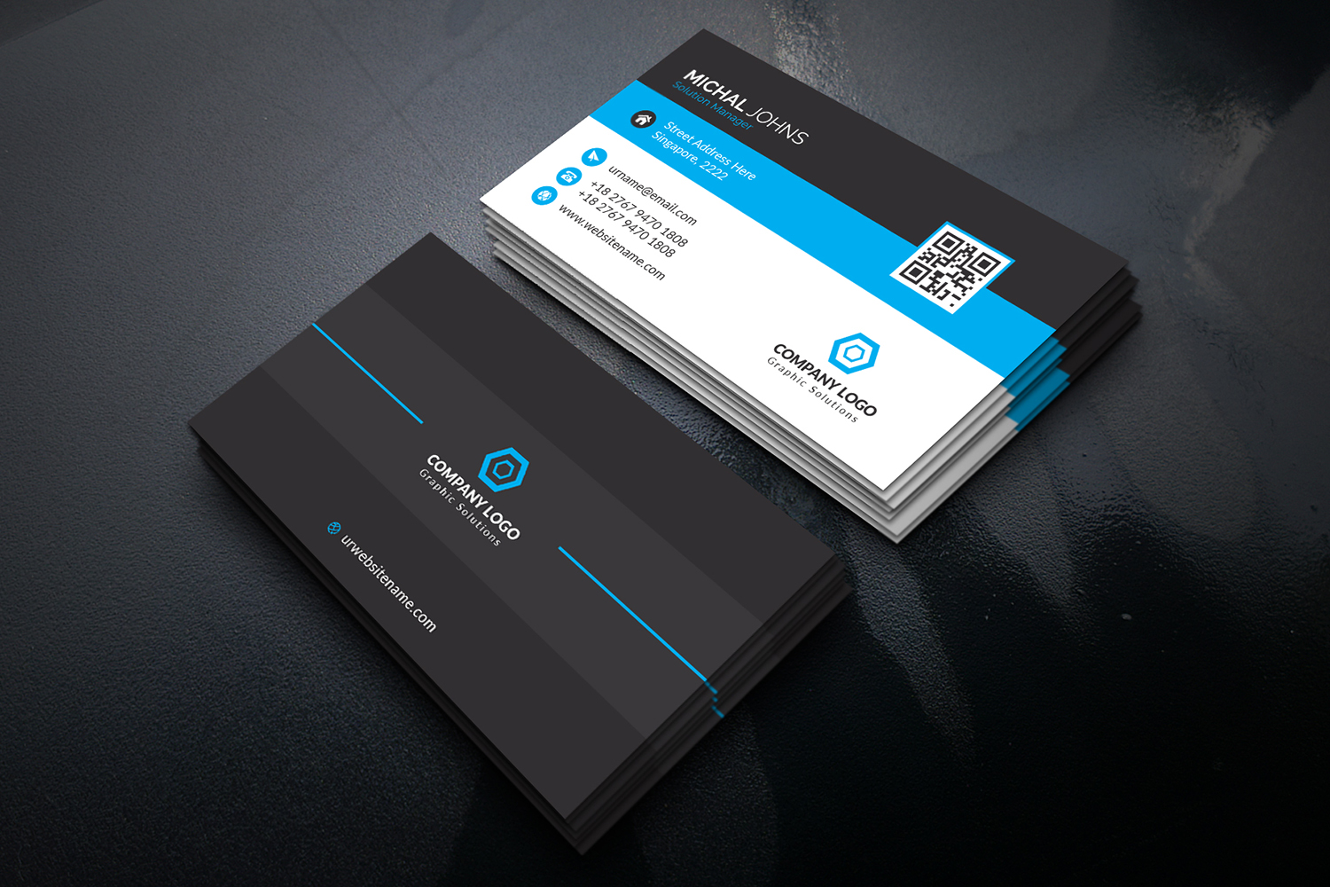 Modern Professional Business Cards - Corporate Identity Template