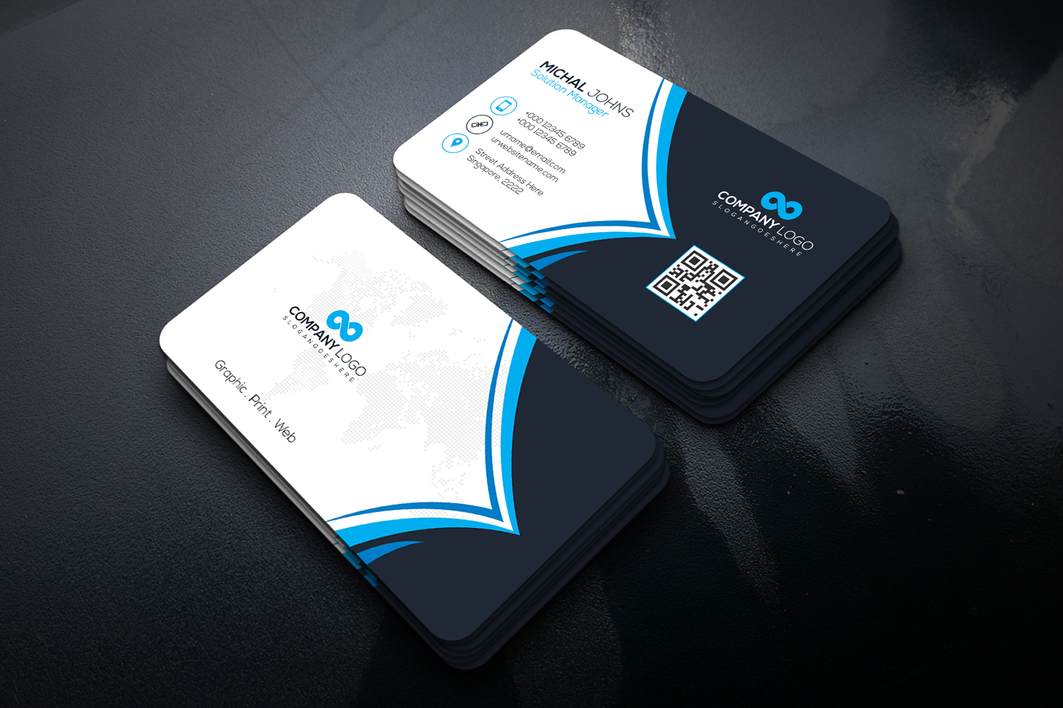 Modern Professional Business Cards - Corporate Identity Template