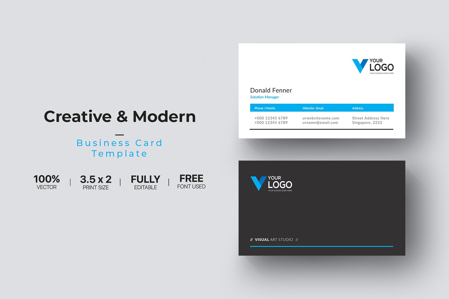 Modern Business Cards - Corporate Identity Template