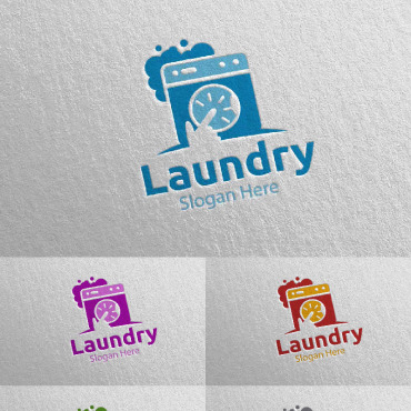 Hangers Washing Logo Templates 112230