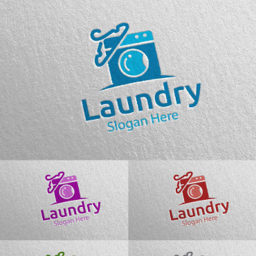 Hangers Washing Logo Templates 112236