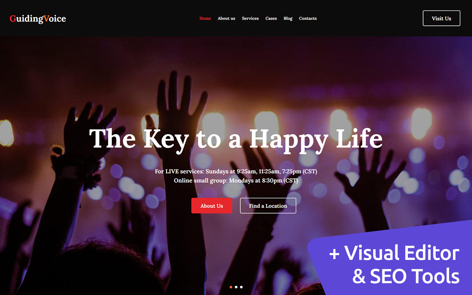 Guiding Voice - Life Coach Moto CMS 3 Template