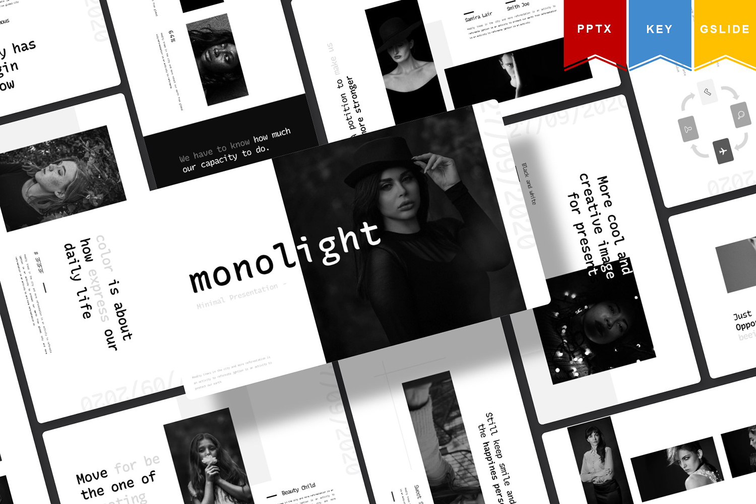 Monolight | Keynote, Googleslide PowerPoint template