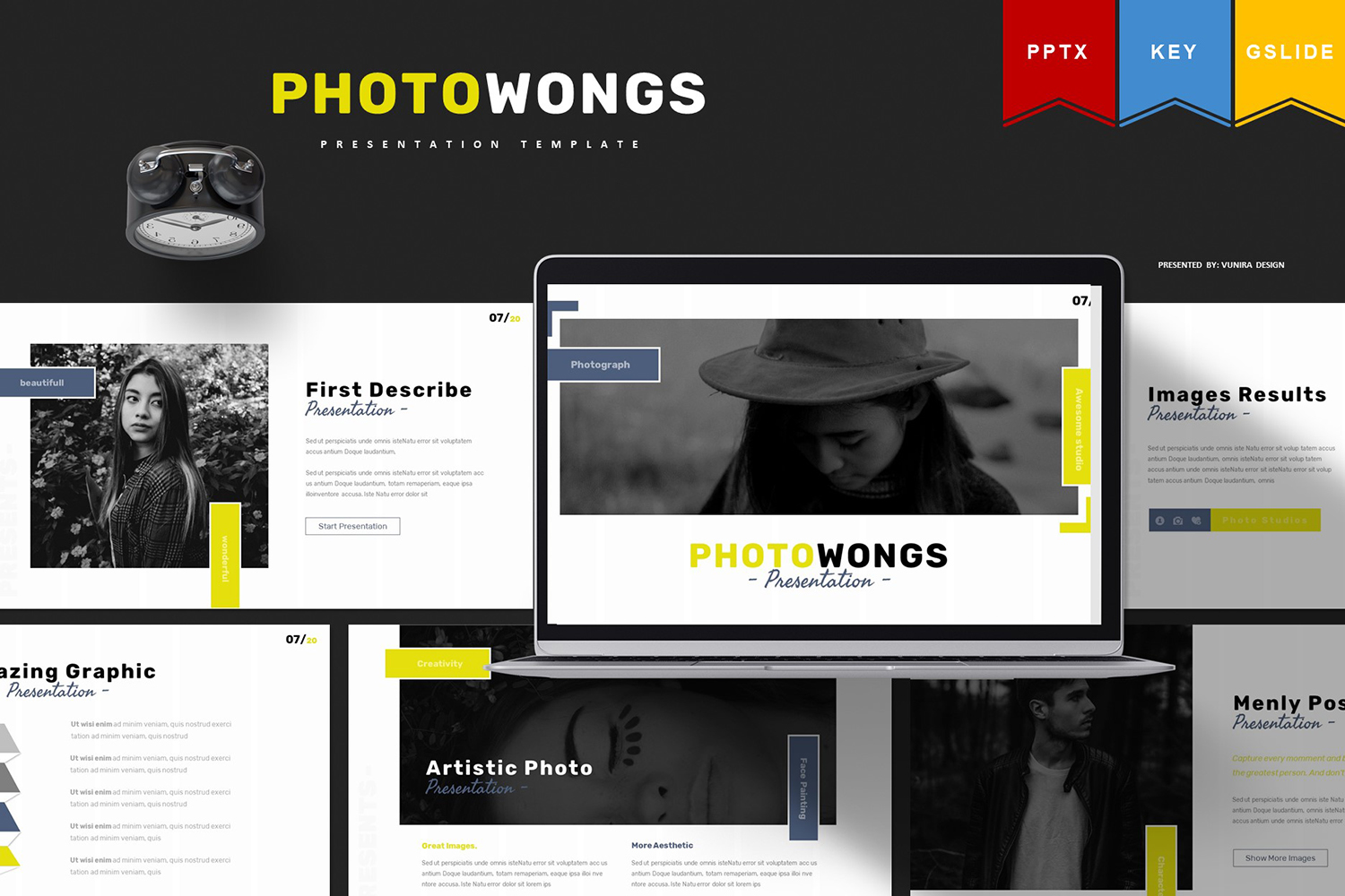 Photowongs | Keynote, Googleslide PowerPoint template
