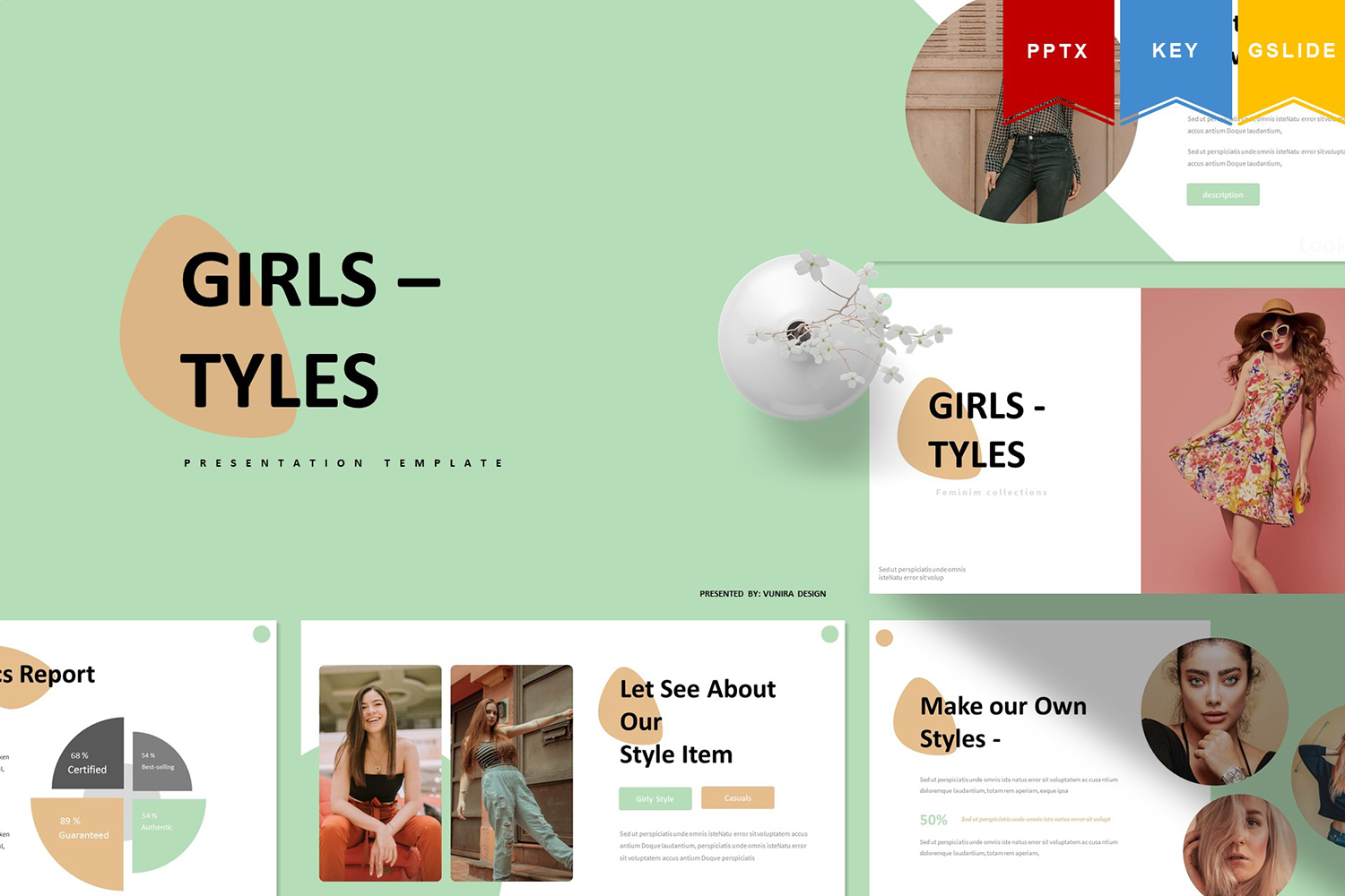 Girl Tyles | Keynote, Googleslide PowerPoint template