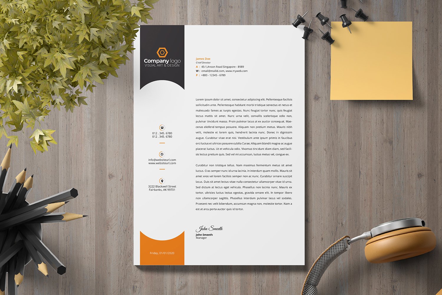 Letterhead - Corporate Identity Template