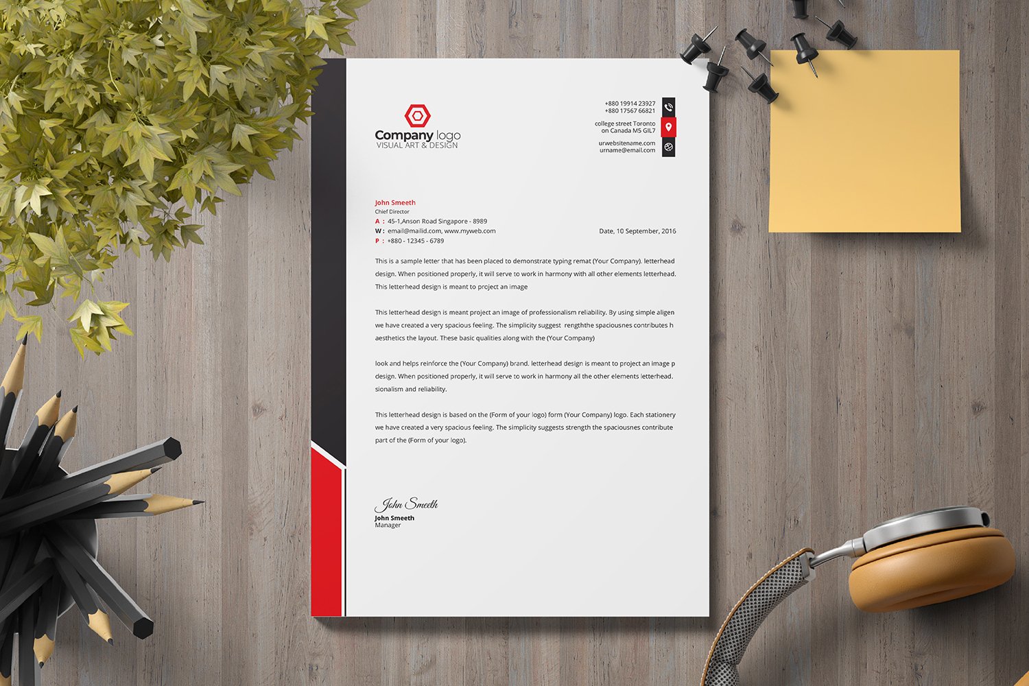 Letterhead - Corporate Identity Template