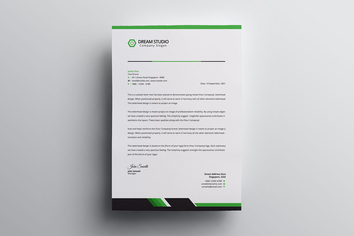 Letterhead - Corporate Identity Template