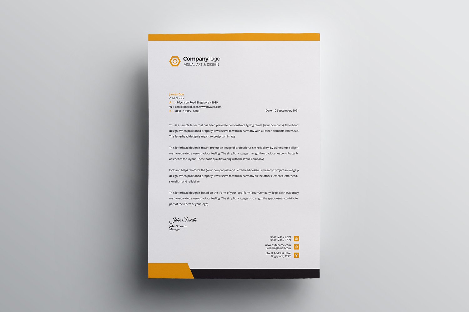 Letterhead - Corporate Identity Template