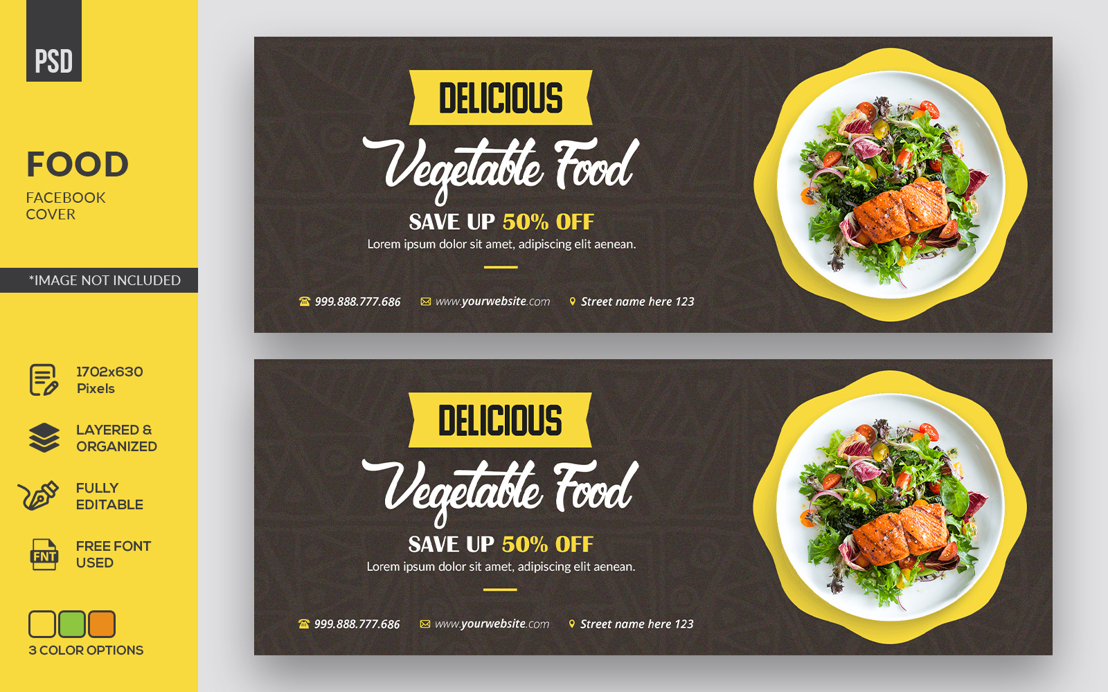 Food Facebook Cover - Corporate Identity Template