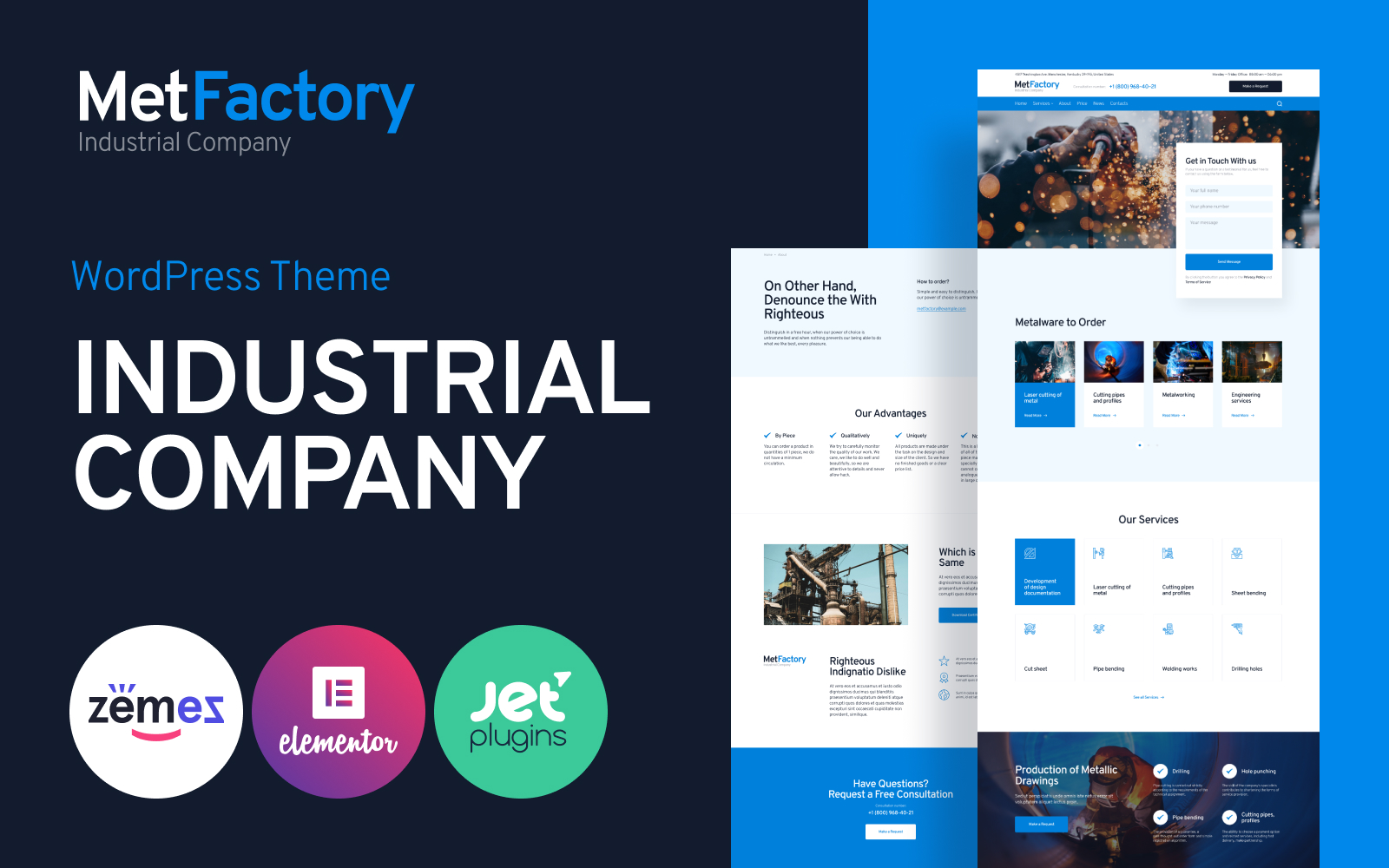 MetFactory - Industry Company WordPress Theme