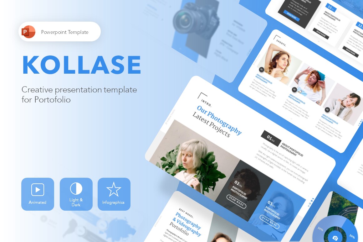 Kollase Portofolio Presentation PowerPoint template