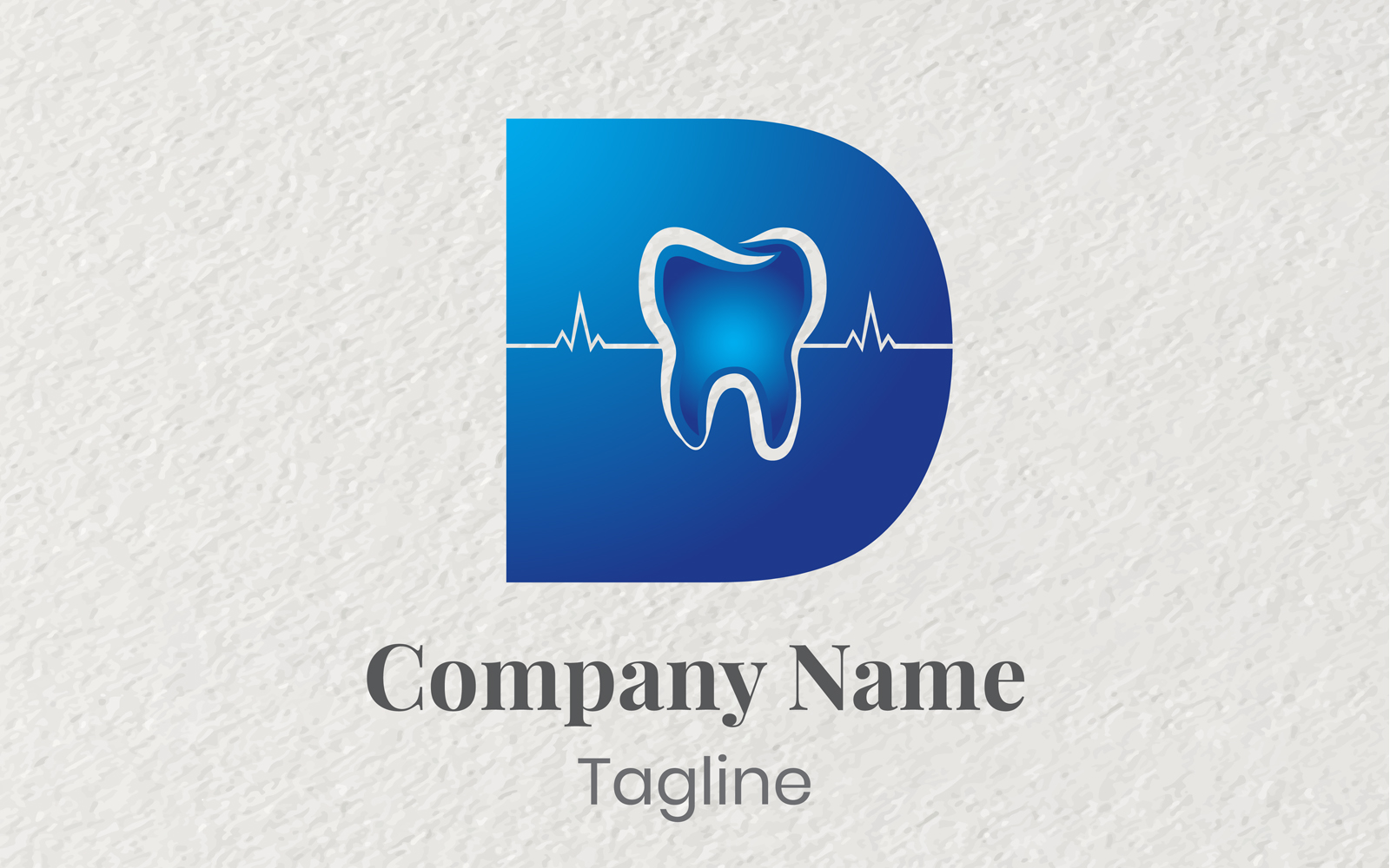 3D Letter D Dental Logo Template
