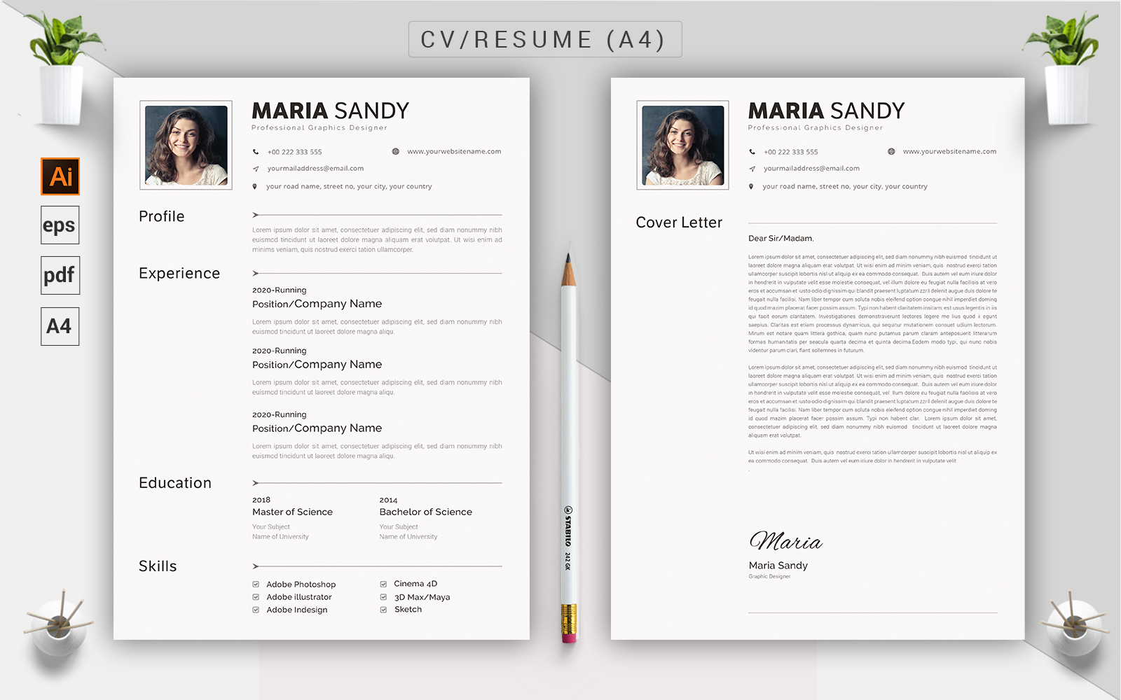 Maria Sandy - CV & Resume Template