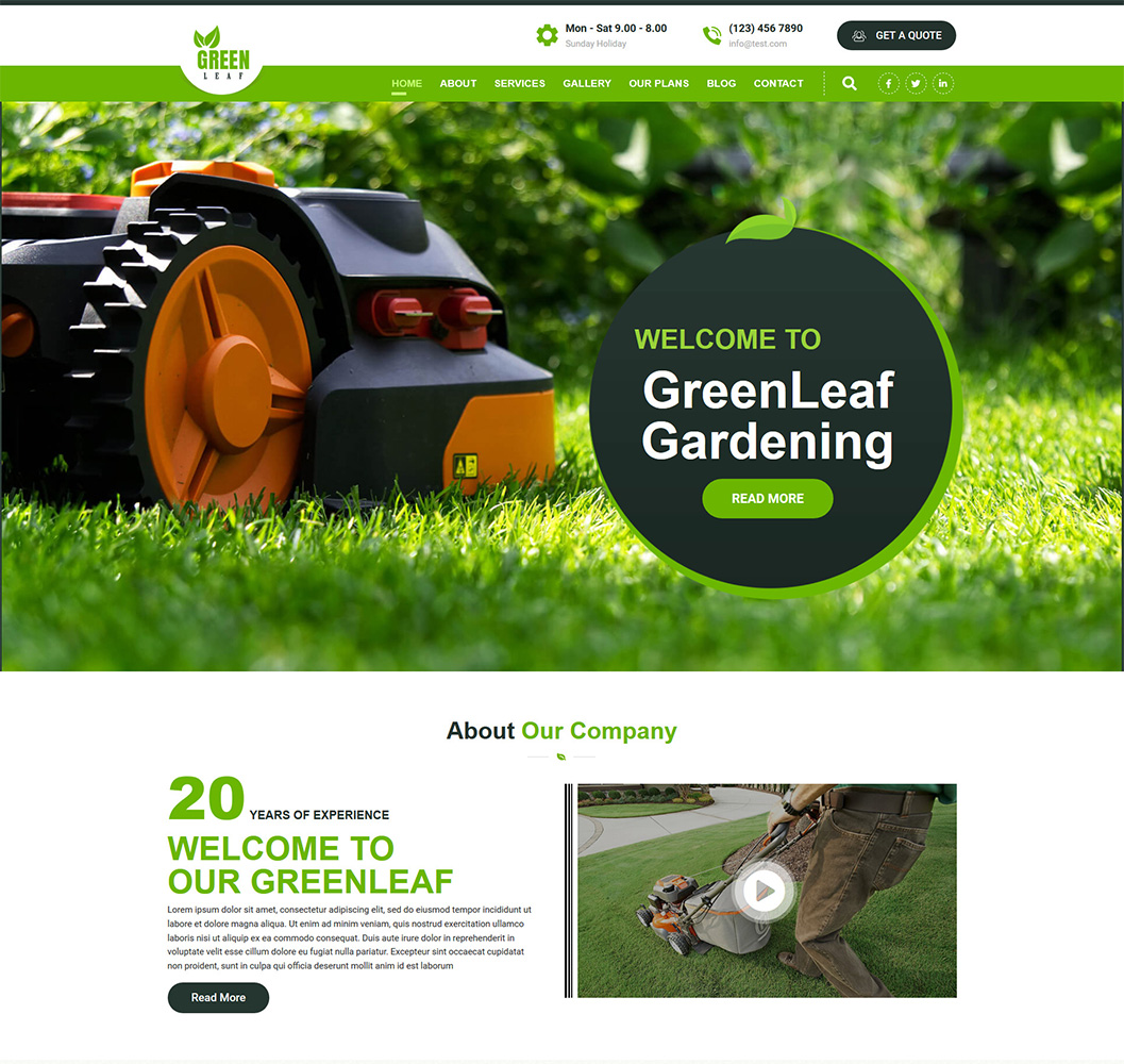 GreenLeaf Landing Page Template