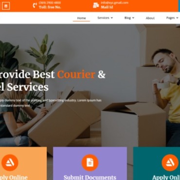 Courier Delivery Responsive Website Templates 112794