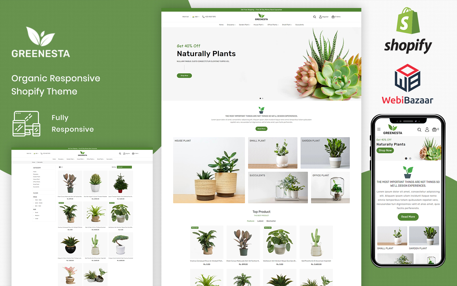 Greenesta Organic - Gardening & Plant Store Shopify Theme