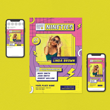 Flyerclubconcert Flyerdancedancehalldiscodjelectroeventfestivalflyerillustrationindiepartypoppostpostermusic Corporate Identity 112966