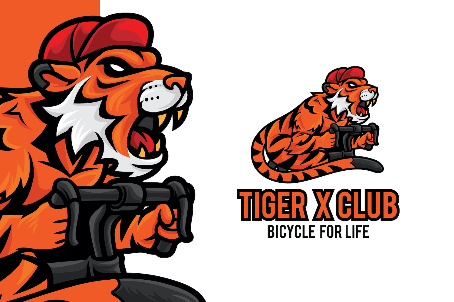 Tiger Bicycle Club Logo Template